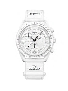 Swatch x Omega Relógio Bioceramic Moonswatch Mission To Moonphase Snoopy