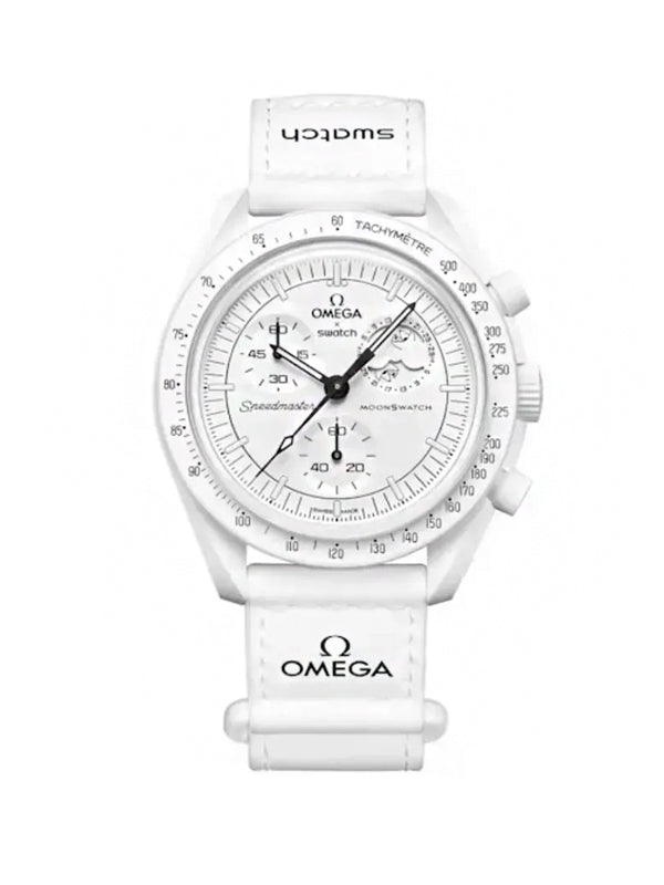 Swatch x Omega Relógio Bioceramic Moonswatch Mission To Moonphase Snoopy