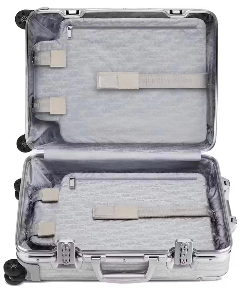Mala Dior x RIMOWA Carry-On Oblique Prata