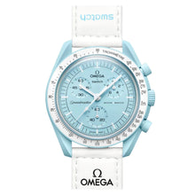Relógio Omega x Swatch Moonswatch Mission To Uranus Quartzo Azul Bebê 42mm SO33L100