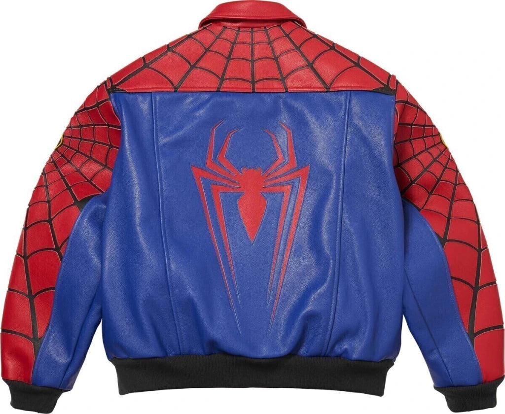 Vanson Leathers x Supreme Jaqueta Spider-Man Red