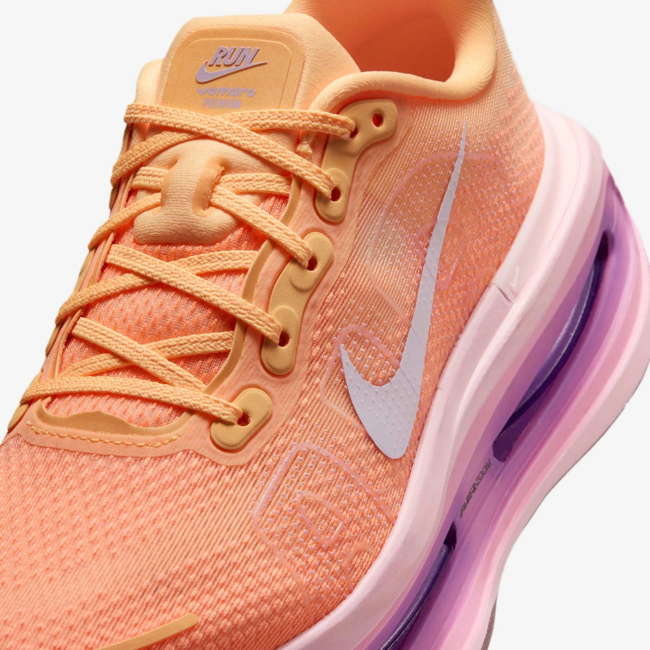Nike Vomero 18 Peach Cream Fuchsia Dream – detalhe Air Zoom
