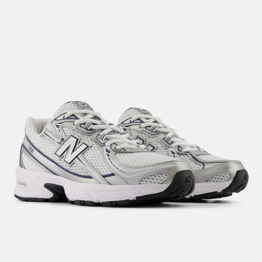 New Balance 740 White Silver Navy – lateral esquerda