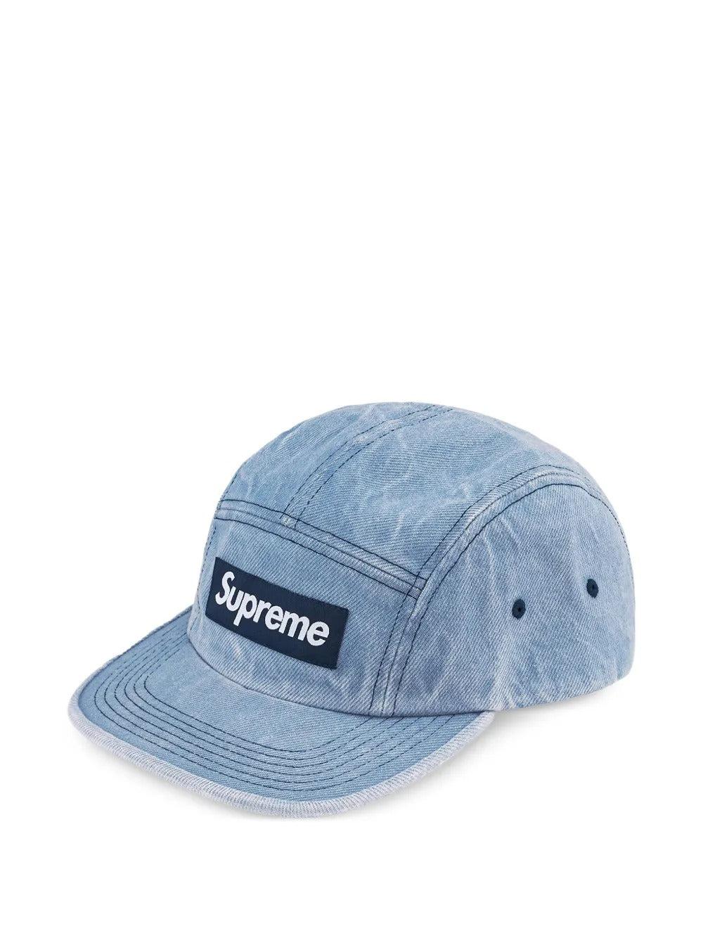 Supreme Denim Camp Cap Light Blue – frente