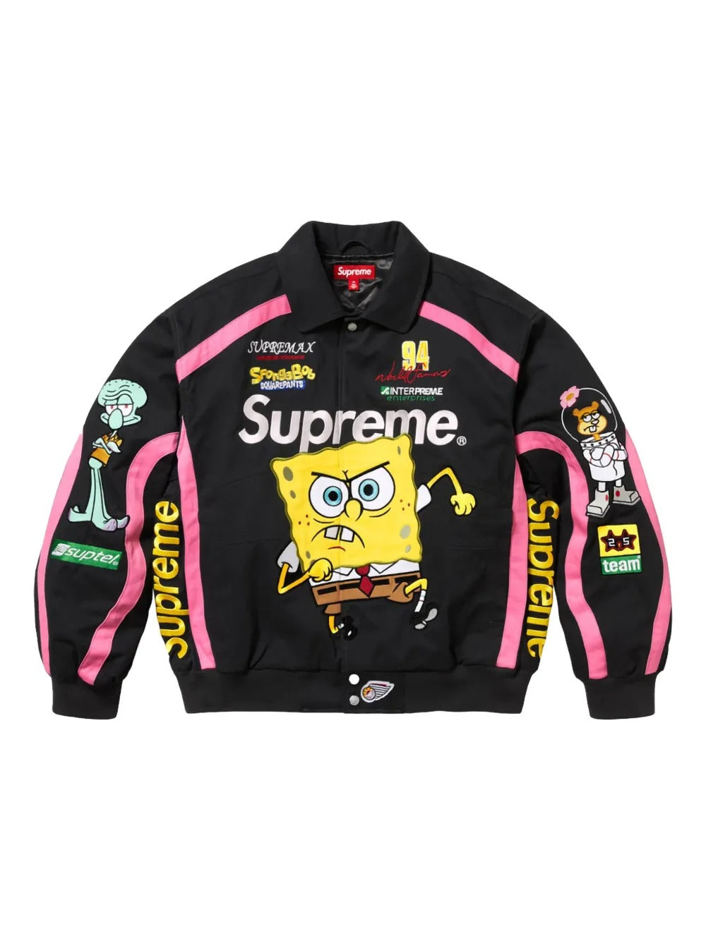 Supreme x SpongeBob Racing Jacket - Vista frontal