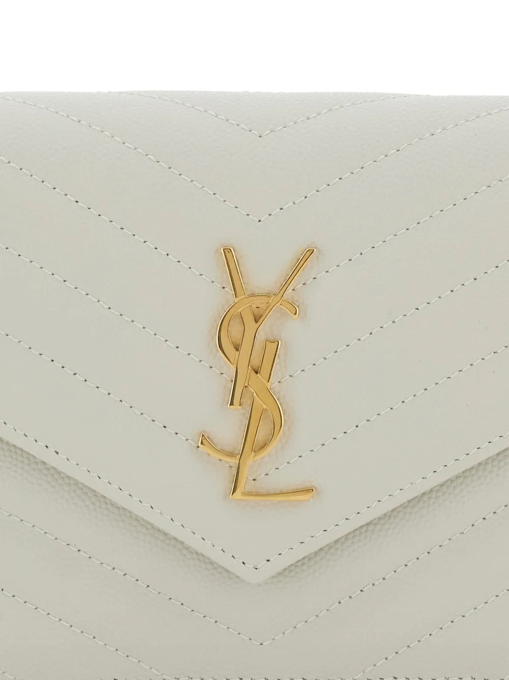 Saint Laurent Cassandre Envelope Chevron - detalhe monograma YSL
