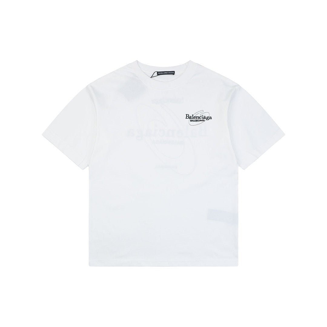 Balenciaga Orbit Logo T-Shirt - detalhe estampa frente