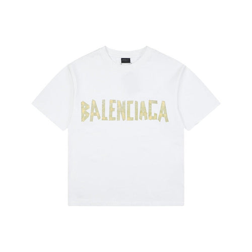 Balenciaga Tape Type T-Shirt Gold - frente