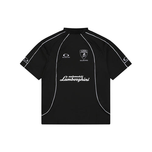 Balenciaga x Lamborghini Soccer T-Shirt - detalhe vivos brancos
