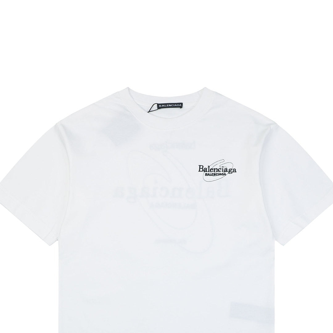 Balenciaga Orbit Logo T-Shirt - verso com detalhe gola