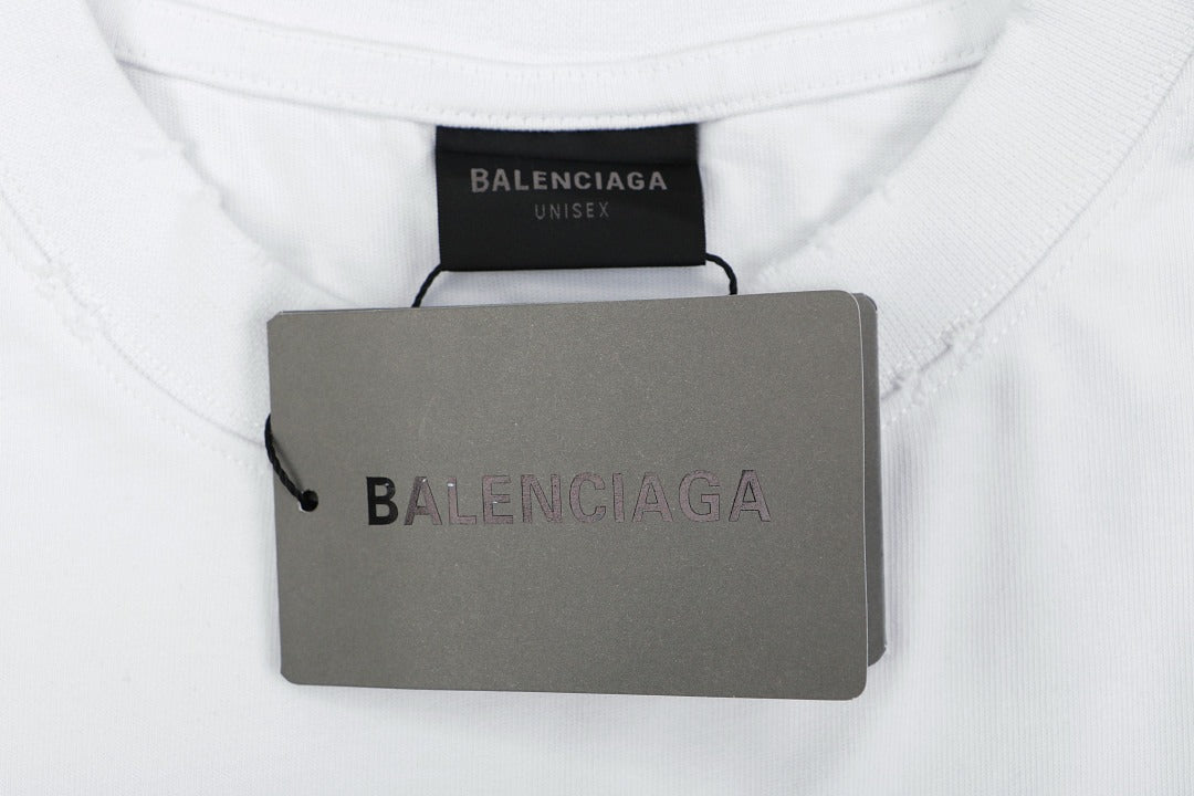 Balenciaga Tape Type T-Shirt Gold - tag Balenciaga
