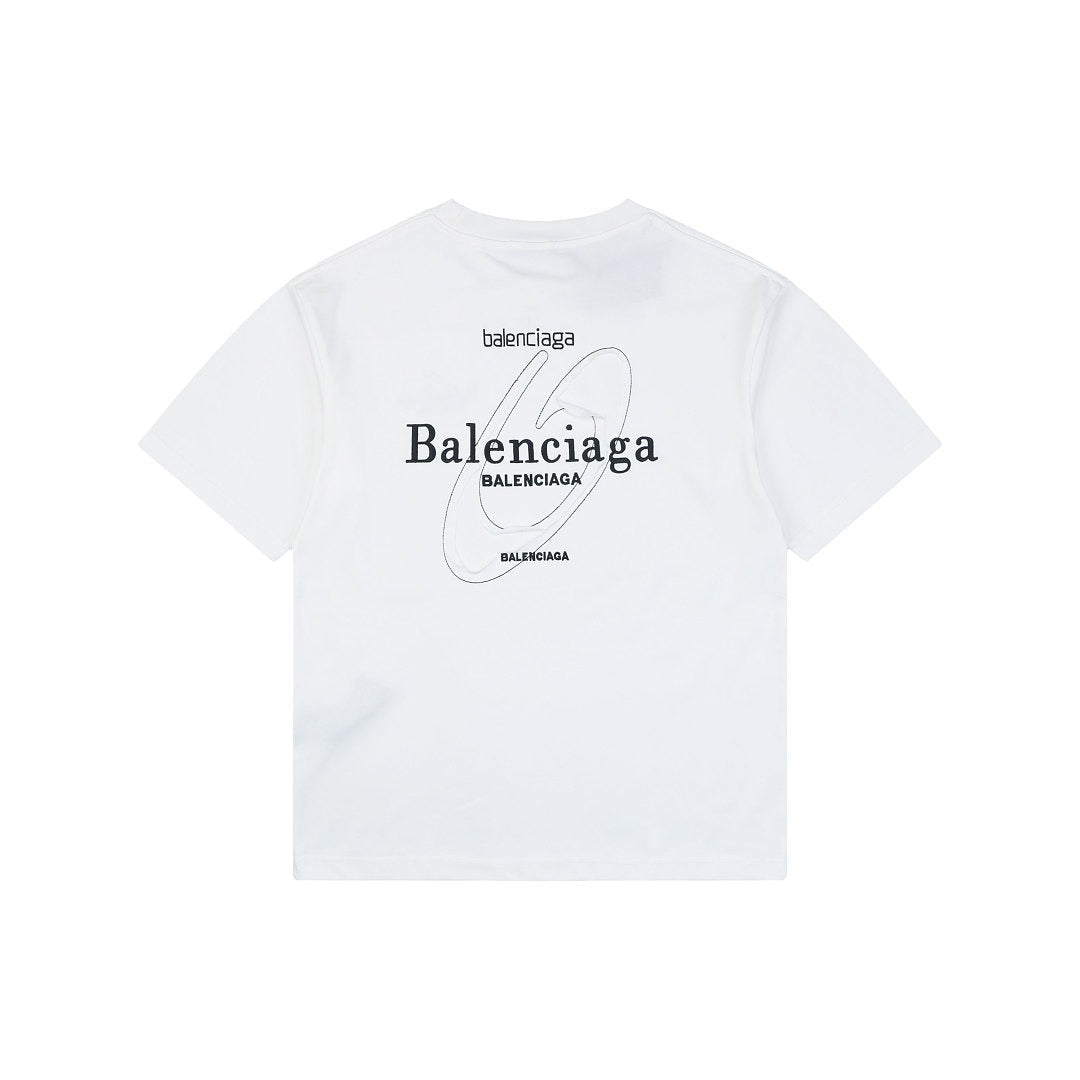 Balenciaga Orbit Logo T-Shirt - frente look completo
