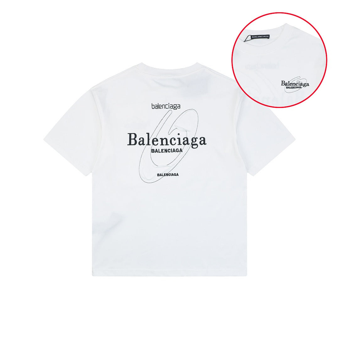 Balenciaga Orbit Logo T-Shirt - detalhe tecido