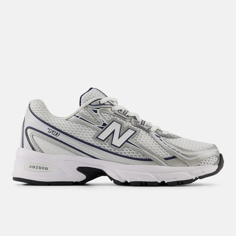 New Balance 740 White Silver Navy – traseira par