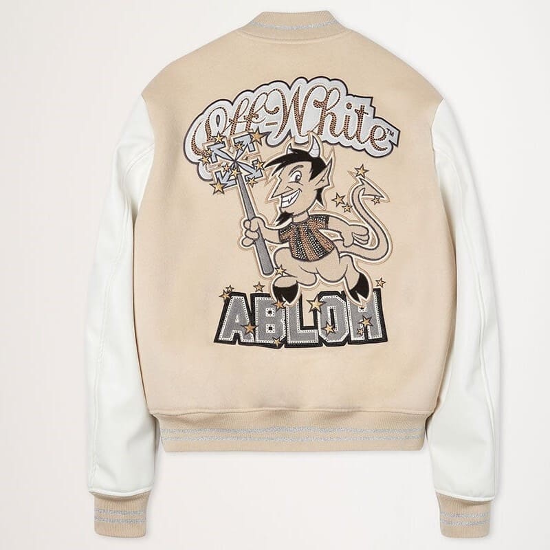 Jaqueta Varsity Off-White x AC Milan - costas