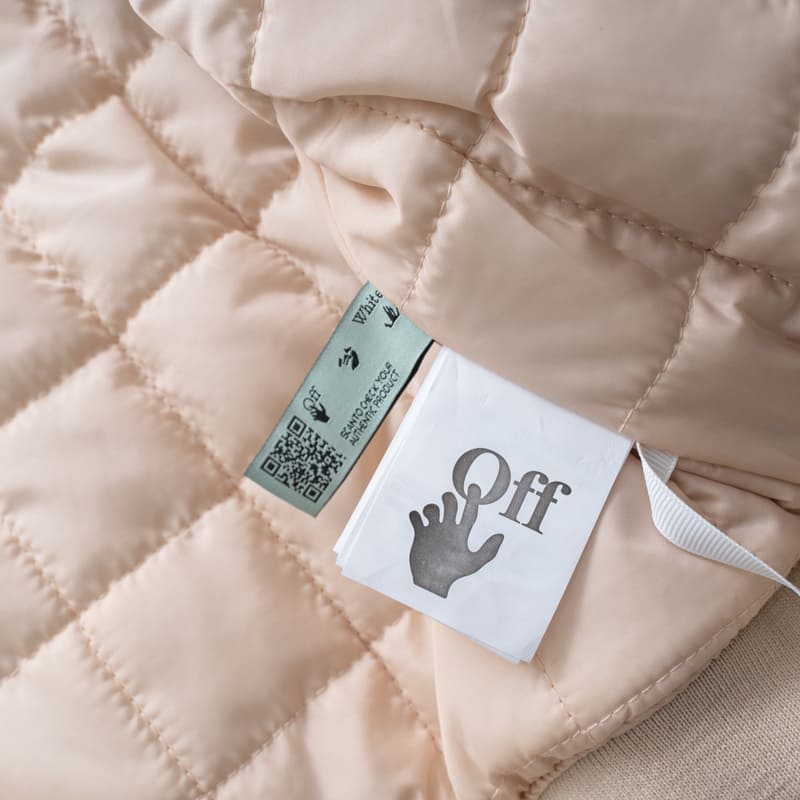 Jaqueta Varsity Off-White x AC Milan - tags internas