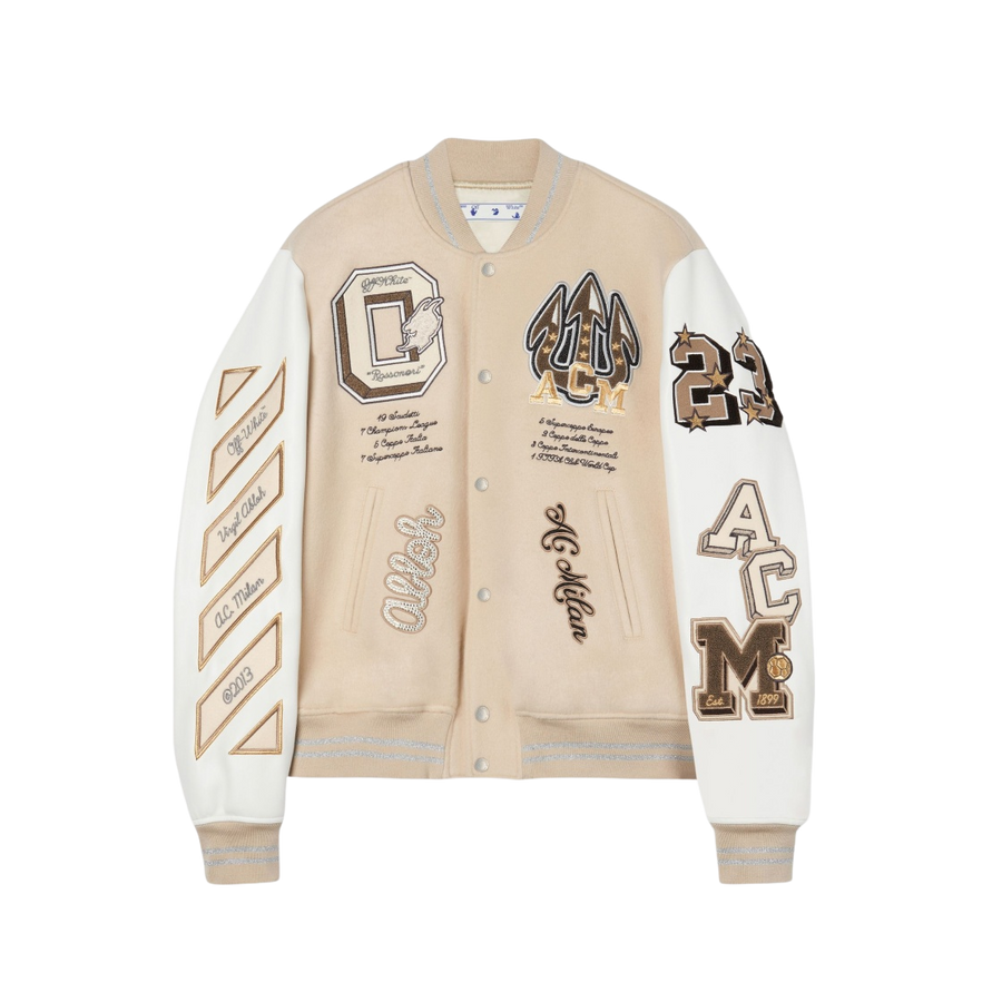 Jaqueta Varsity Off-White x AC Milan - frente