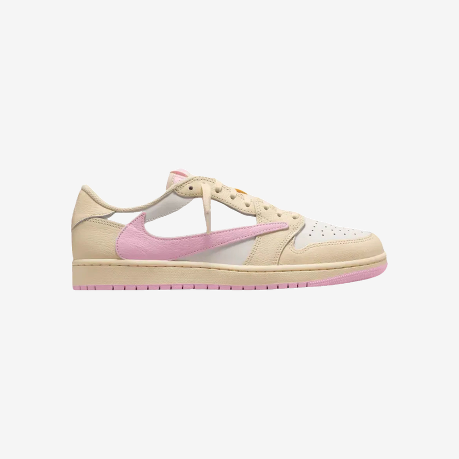 Tênis – Travis Scott x Air Jordan 1 Low – Sail/Tropical Pink/Shy Pink/Muslin — imagem de card KOA