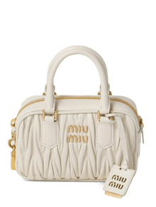 Miu Miu Bolsa Arcadie mini de couro matelassê | Neutro | Image 1