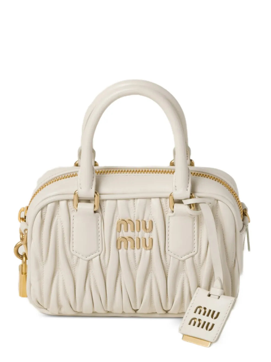 Miu Miu Bolsa Arcadie mini de couro matelassê | Neutro | Image 1
