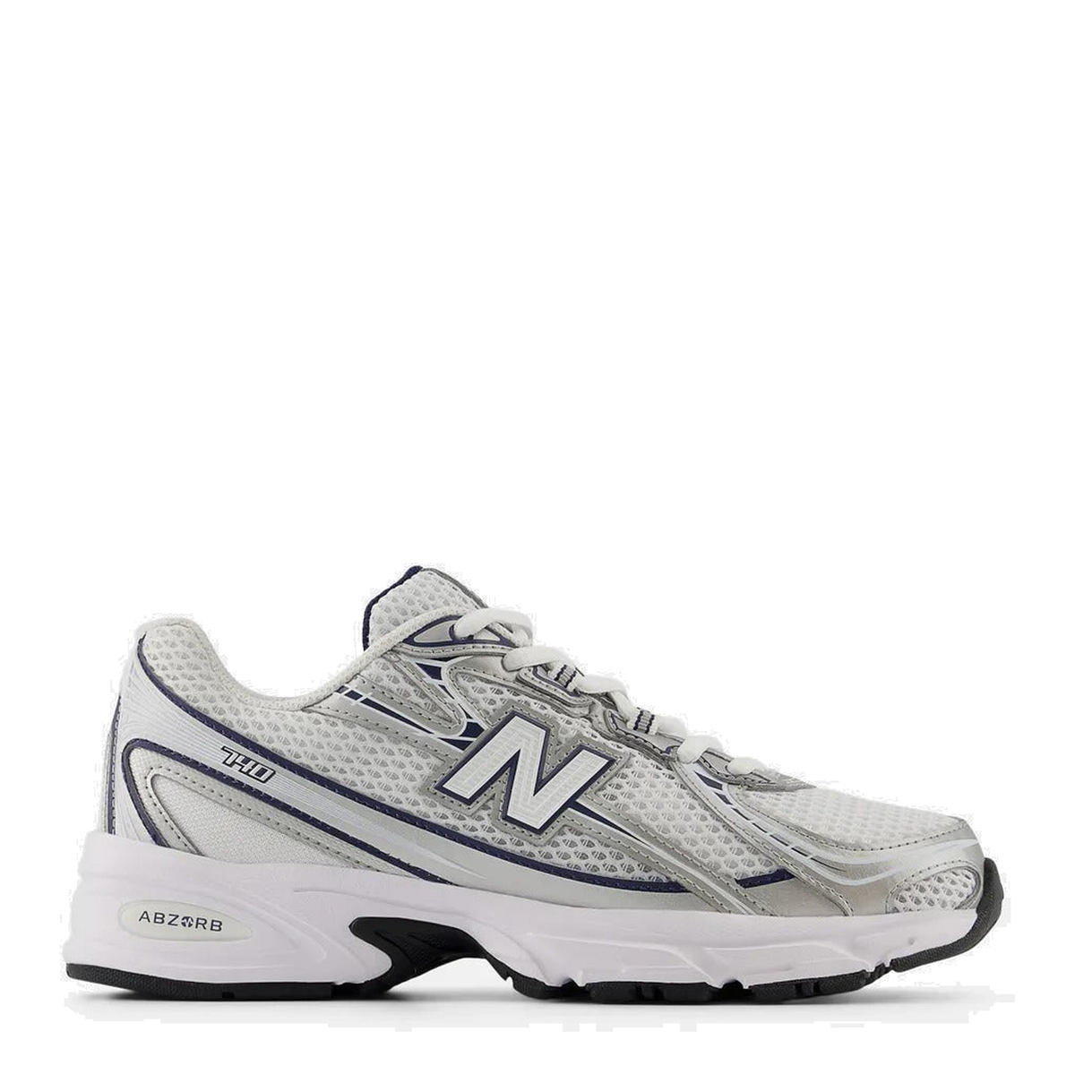 New Balance 740 White Silver Navy – traseira par