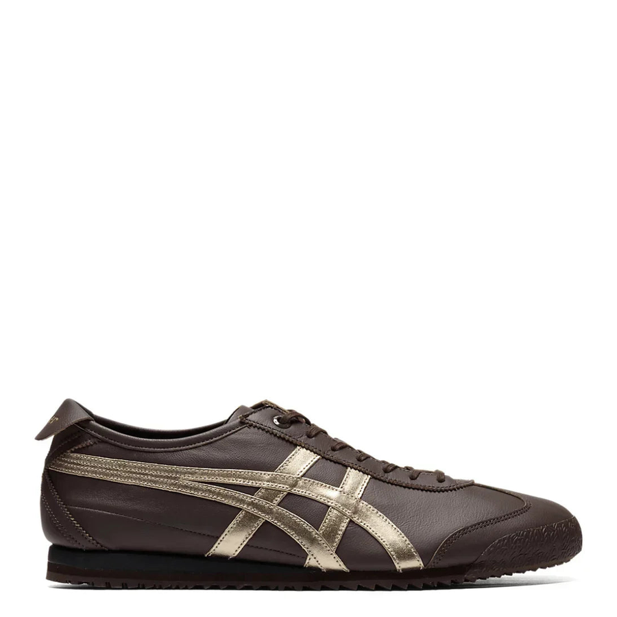 Tênis Onitsuka Tiger Mexico 66 SD Licorice Brown Champagne Marrom vista lateral