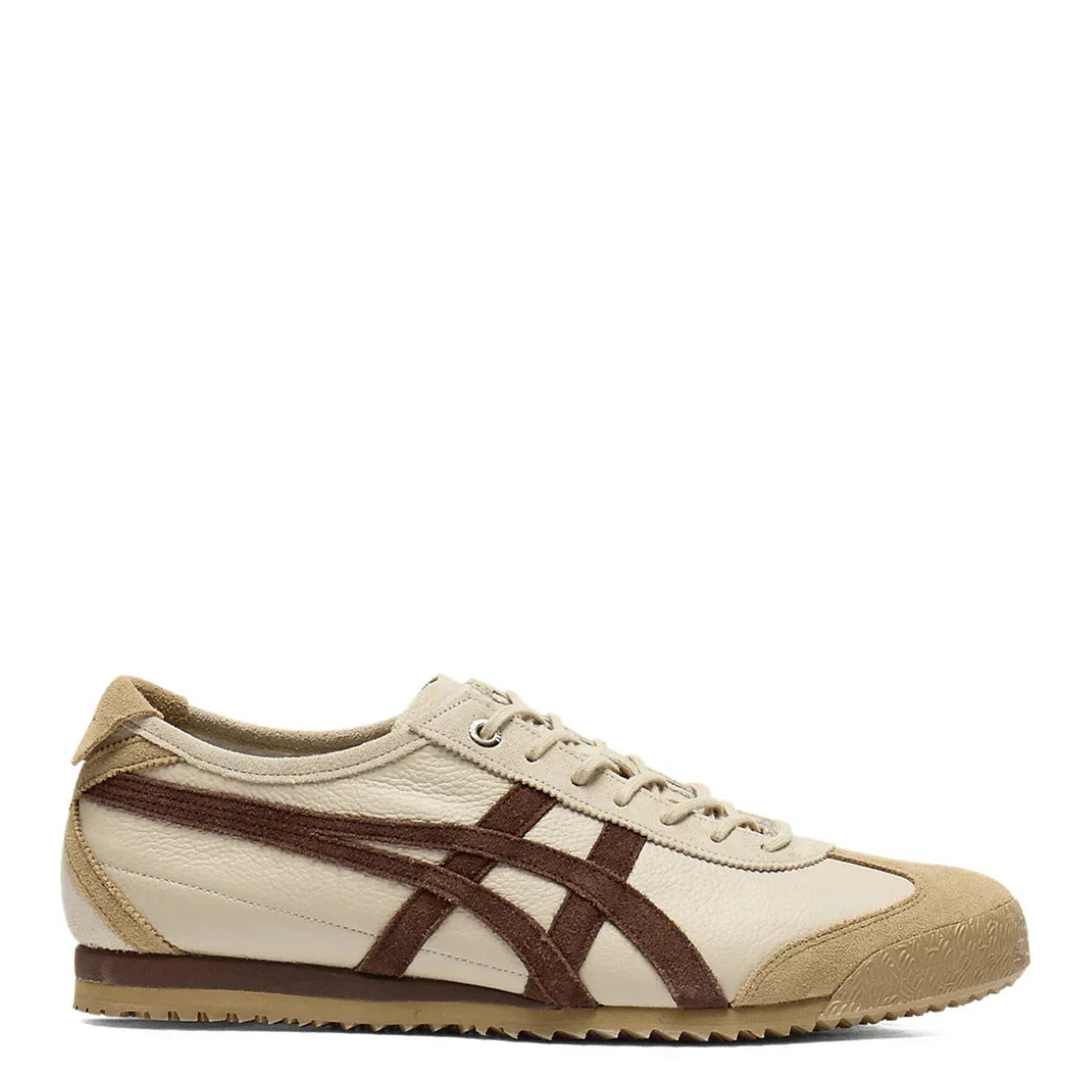 Tênis Onitsuka Tiger Mexico 66 SD Vin Putt Dark Brown Bege vista lateral