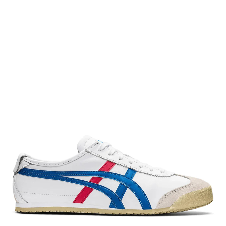 Tênis Onitsuka Tiger Mexico 66 White Blue Branco vista lateral