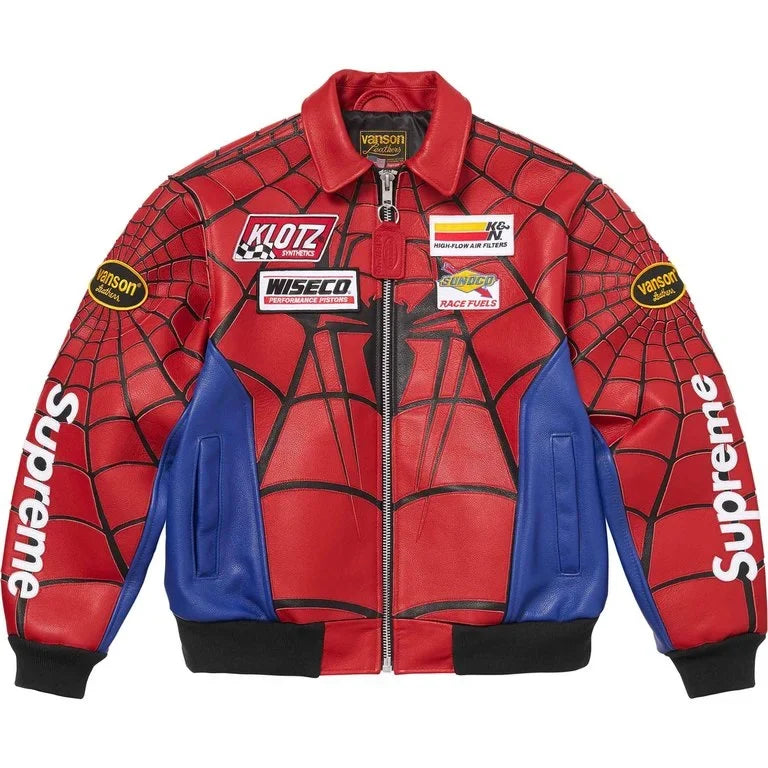 Supreme®/Vanson Leathers® Spider-Man Jacket Red