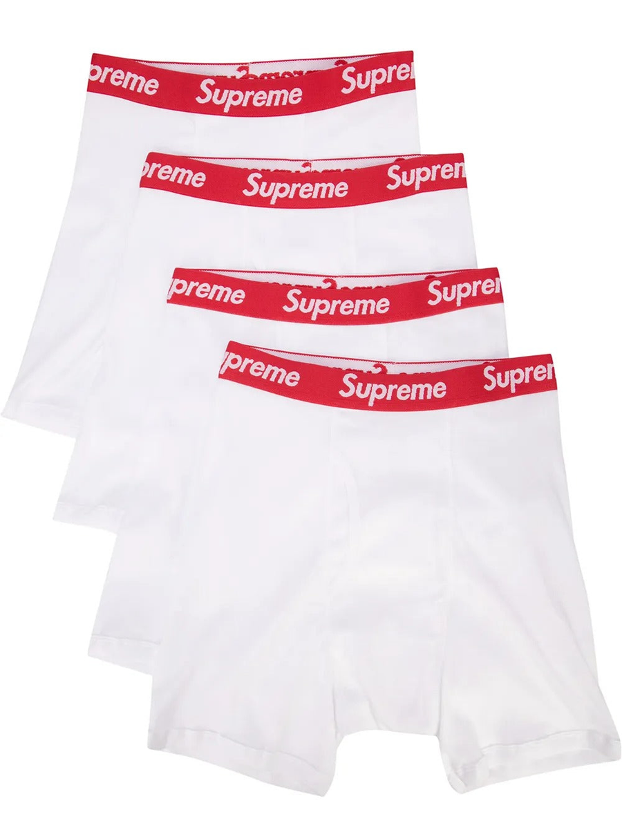Supreme x Hanes Kit 4 Cuecas Boxer - Vista conjunto 4 peças
