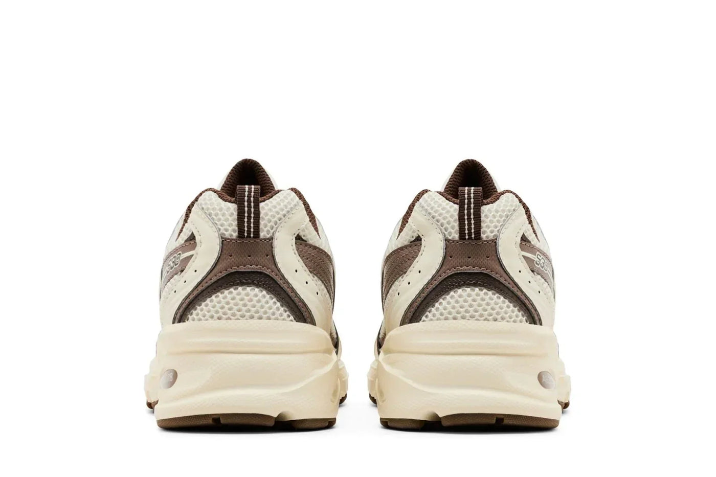 Tênis New Balance 530 Turtledove Mushroom Mesh Bege vista superior