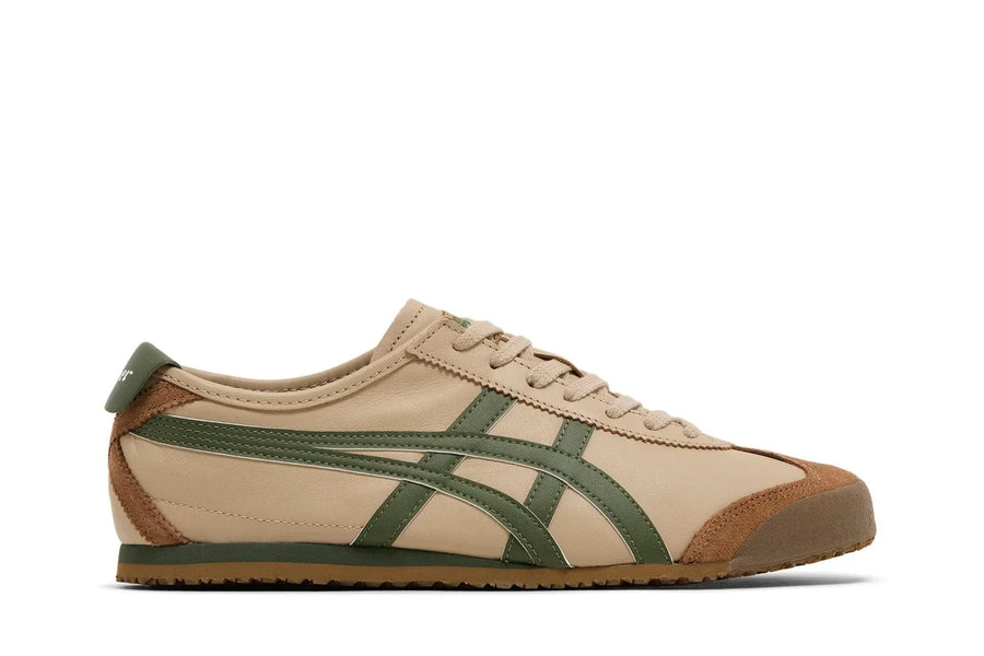 Tênis Onitsuka Tiger Mexico 66 Beige Grass Green Marrom vista superior