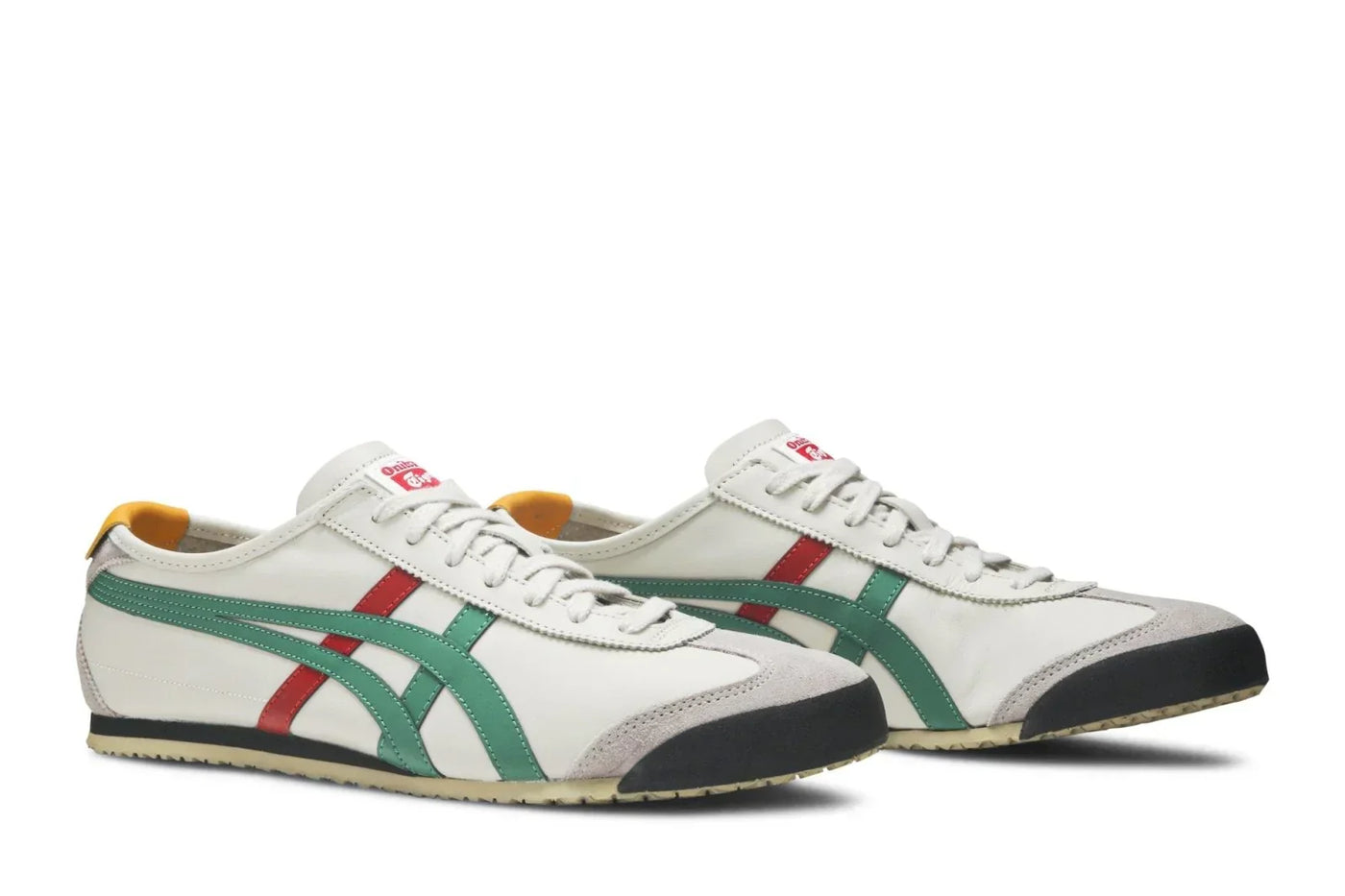 Tênis Onitsuka Tiger Mexico 66 Brich Green Branco vista traseira