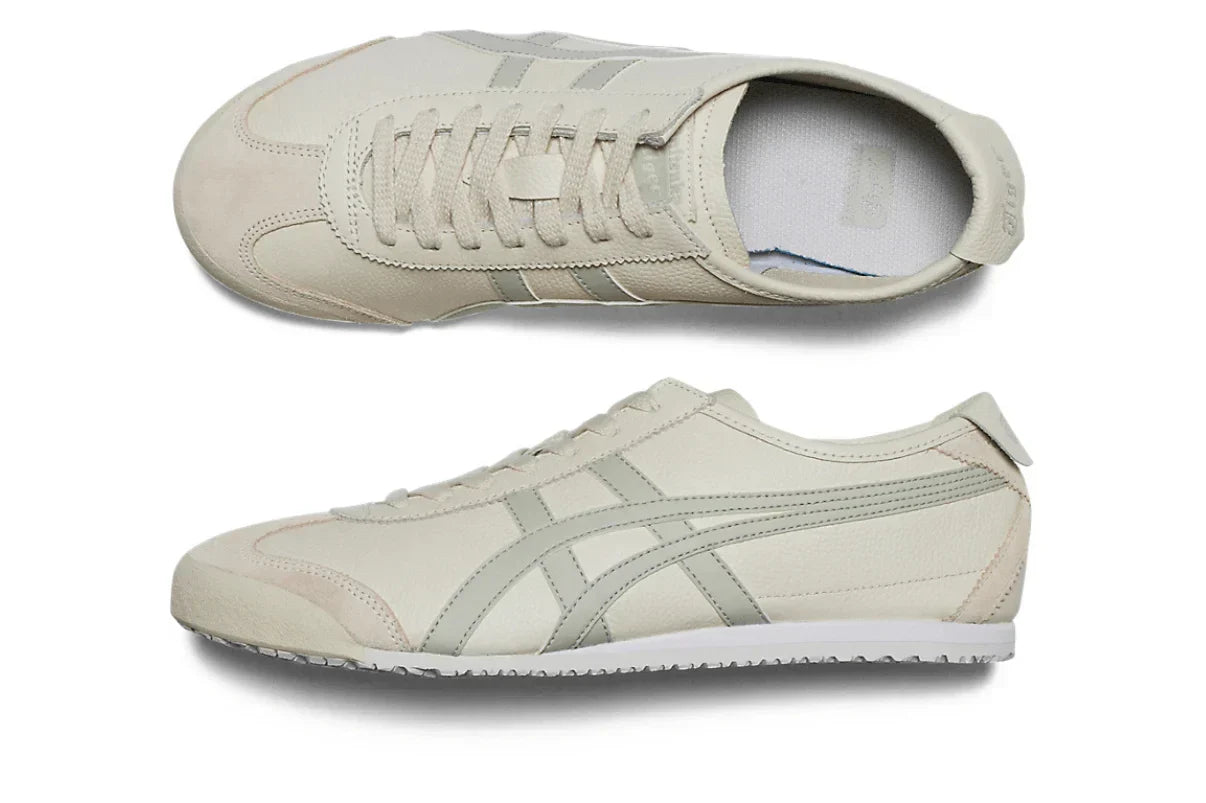 Tênis Onitsuka Tiger Mexico 66 Cream Light Sage Bege detalhe do solado