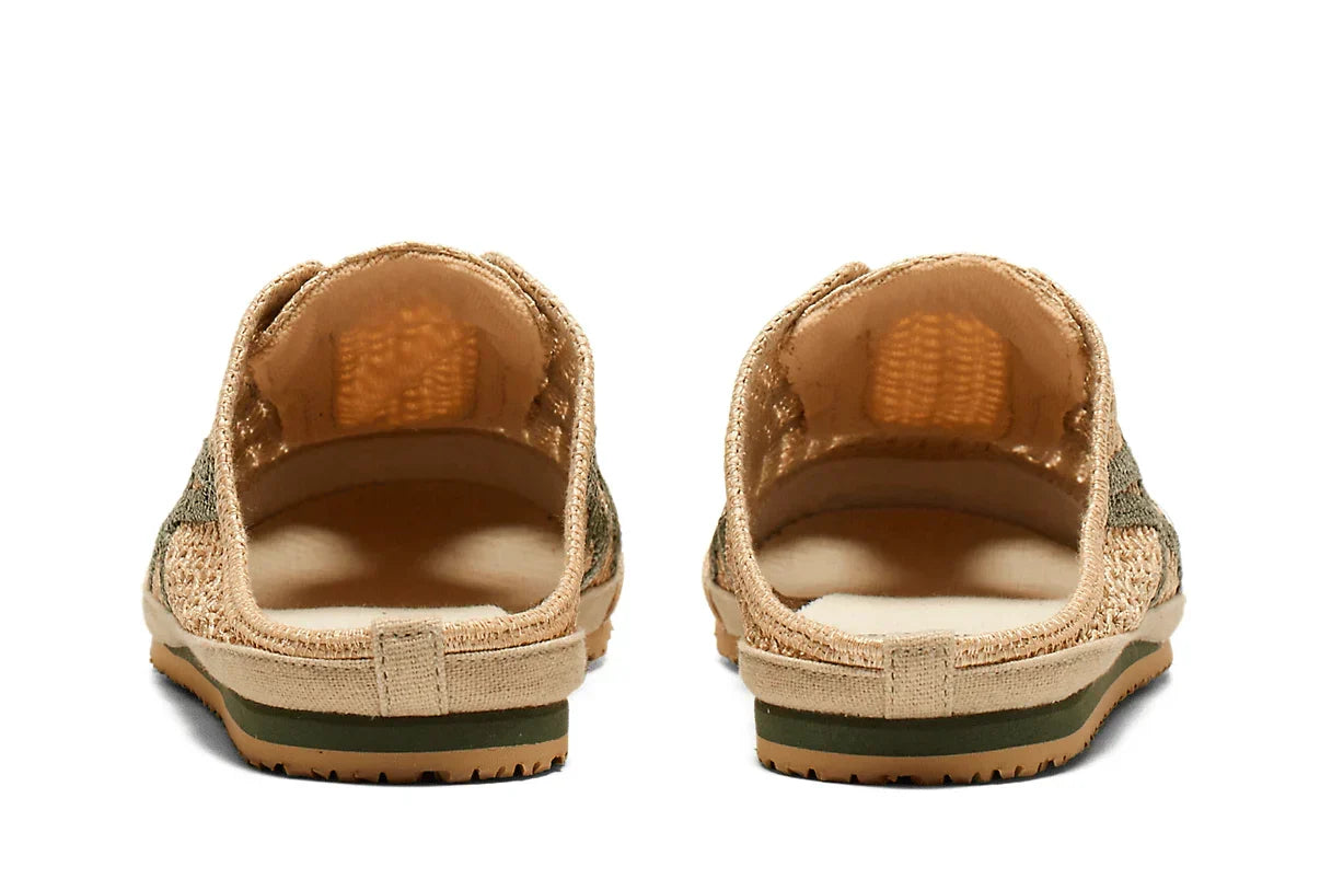 Tênis Onitsuka Tiger Mexico 66 Sabot Beige Green Bege detalhe frontal