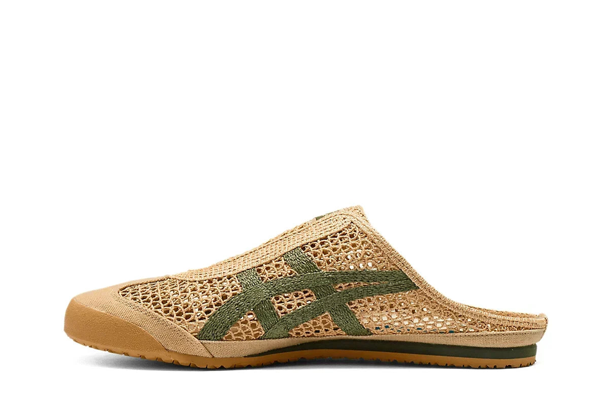 Tênis Onitsuka Tiger Mexico 66 Sabot Beige Green Bege detalhe interno