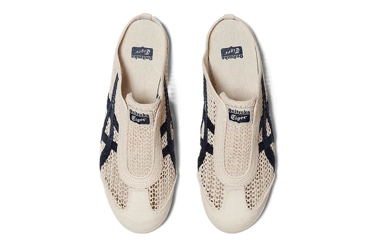 Tênis Onitsuka Tiger Mexico 66 Sabot Birch Peacoat Bege vista traseira
