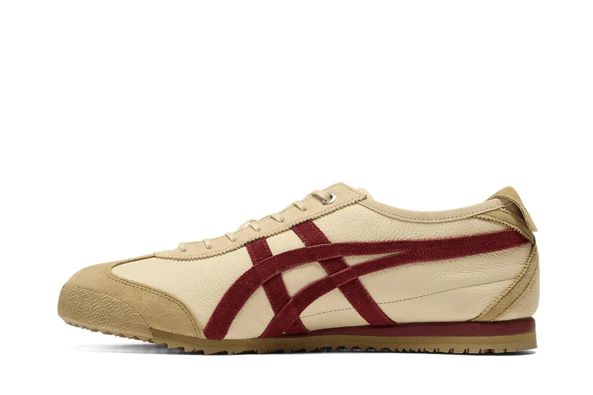 Tênis Onitsuka Tiger Mexico 66 SD Beige Beet Juice Bege detalhe do solado