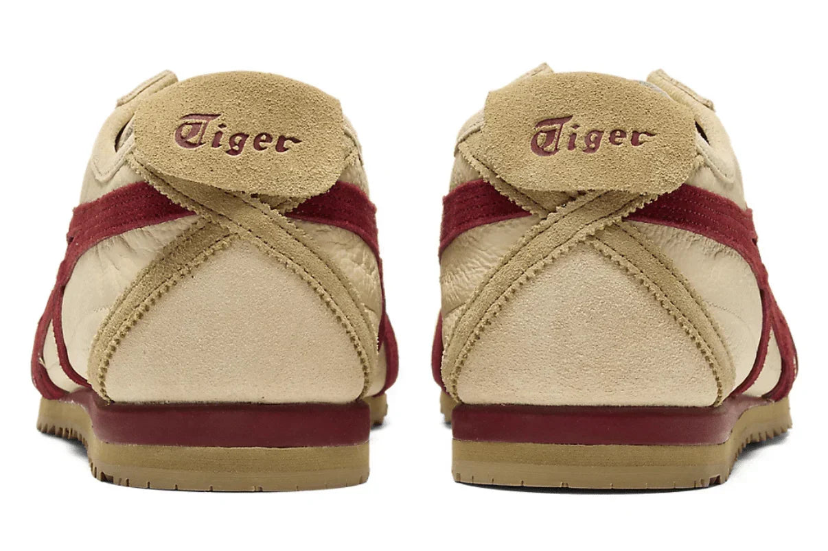 Tênis Onitsuka Tiger Mexico 66 SD Beige Beet Juice Bege detalhe frontal