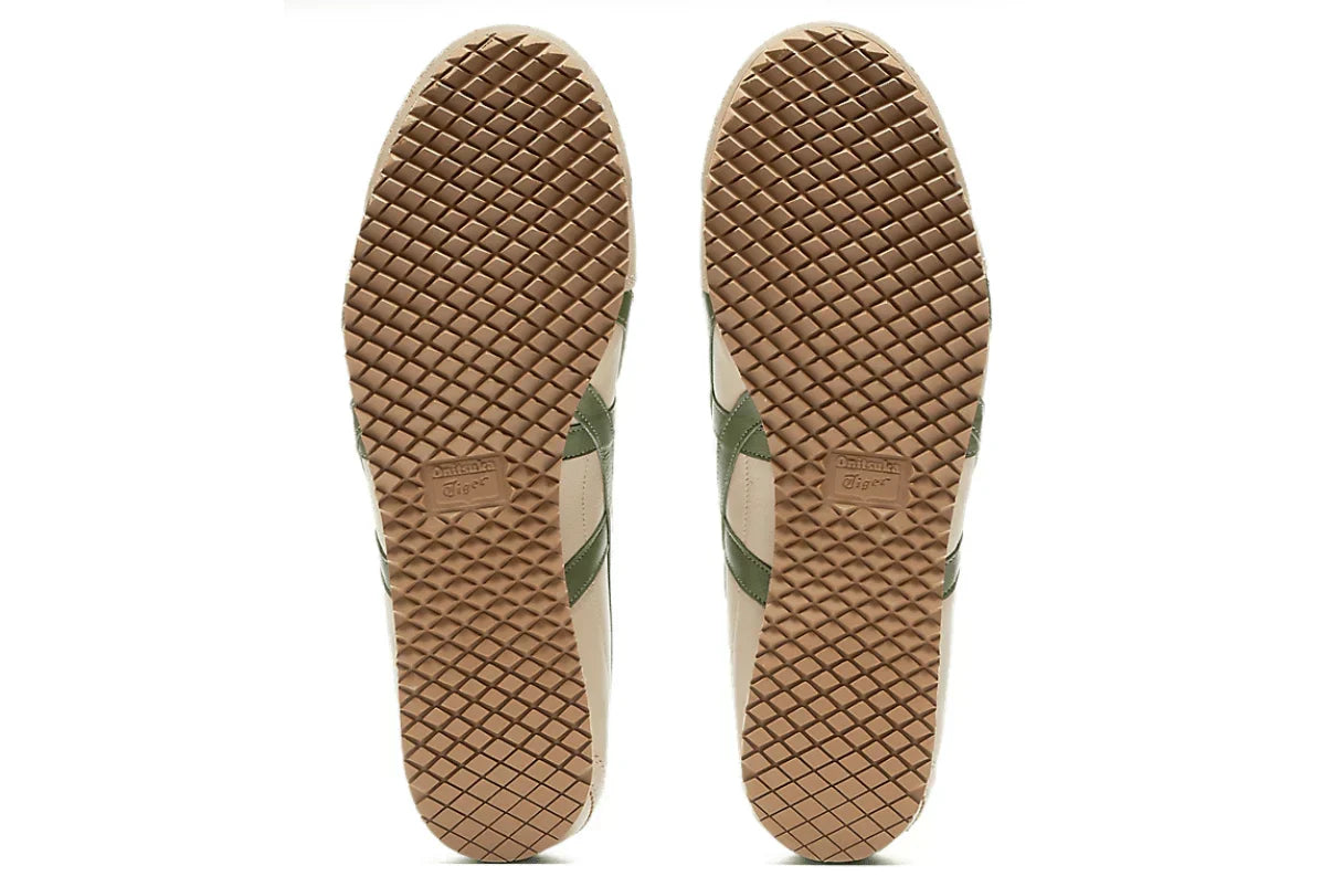 Tênis Onitsuka Tiger Mexico 66 SD Beige Green Bege detalhe lateral