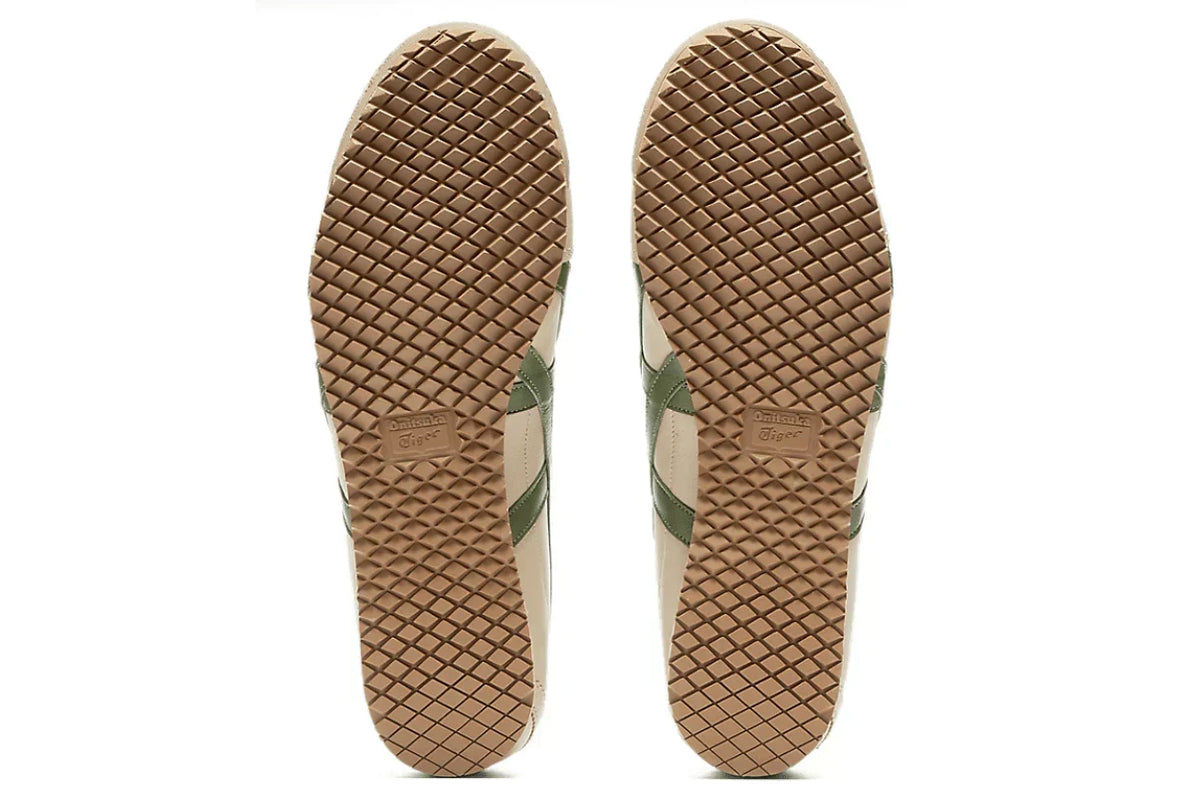 Tênis Onitsuka Tiger Mexico 66 SD Beige Green Bege detalhe lateral