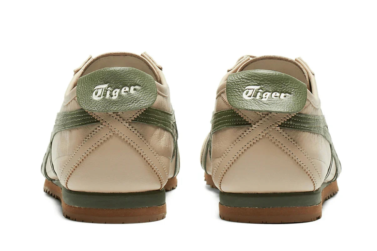 Tênis Onitsuka Tiger Mexico 66 SD Beige Green Bege detalhe frontal
