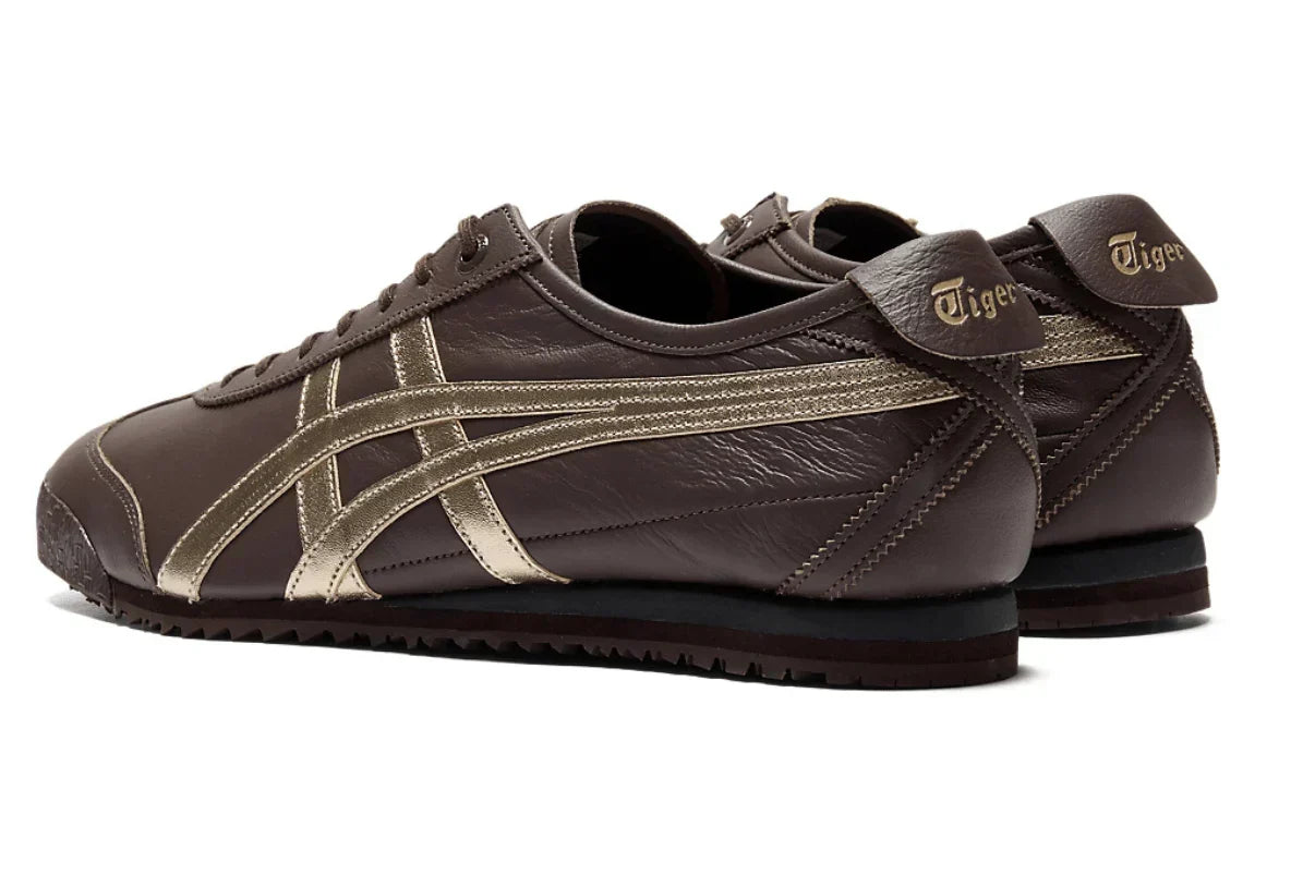Tênis Onitsuka Tiger Mexico 66 SD Licorice Brown Champagne Marrom detalhe interno