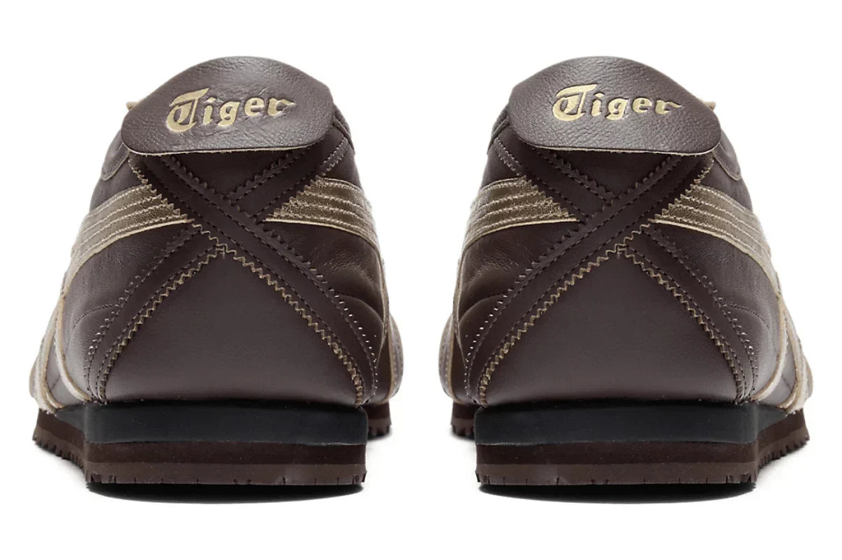 Tênis Onitsuka Tiger Mexico 66 SD Licorice Brown Champagne Marrom detalhe do solado