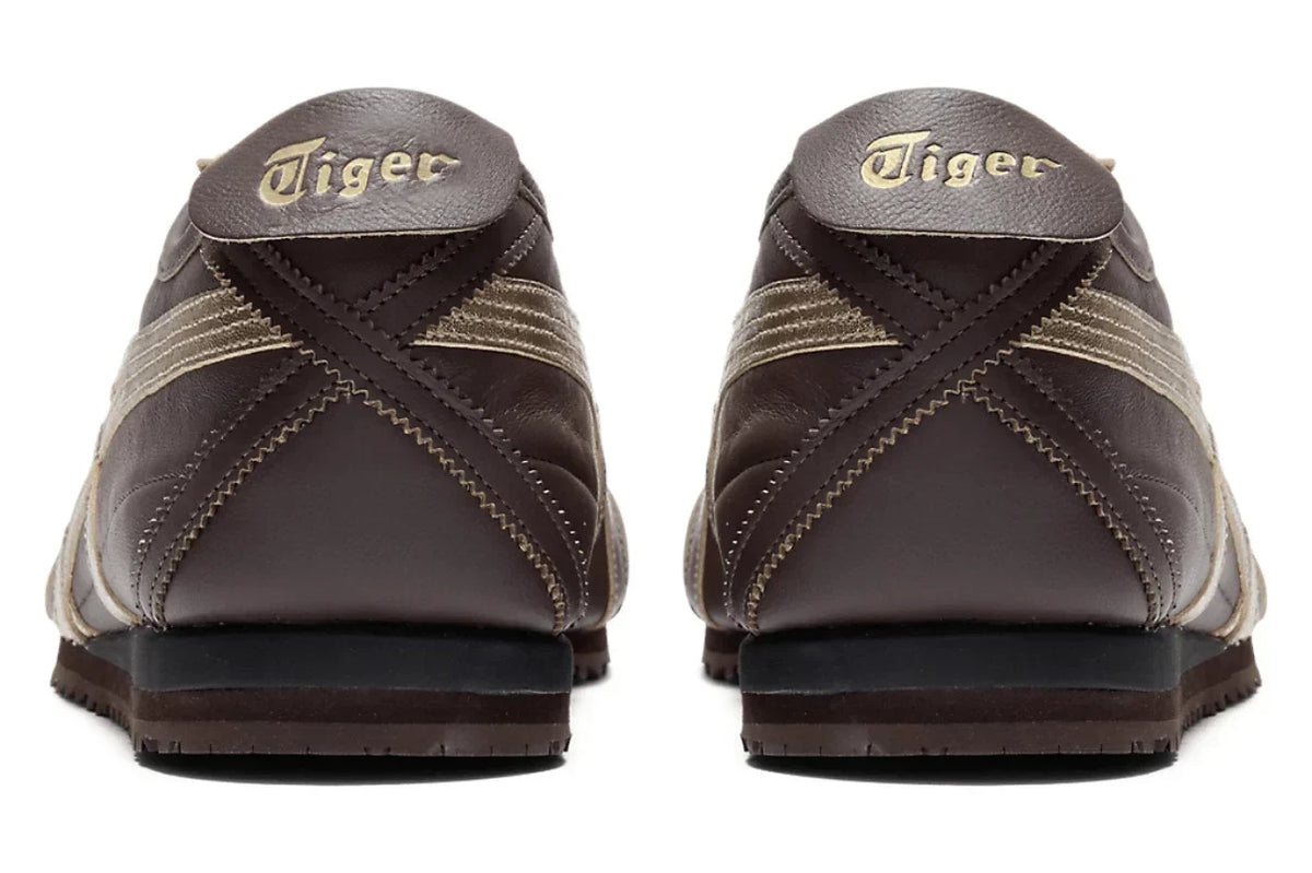 Tênis Onitsuka Tiger Mexico 66 SD Licorice Brown Champagne Marrom detalhe do solado
