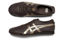 Tênis Onitsuka Tiger Mexico 66 SD Licorice Brown Champagne Marrom detalhe do material