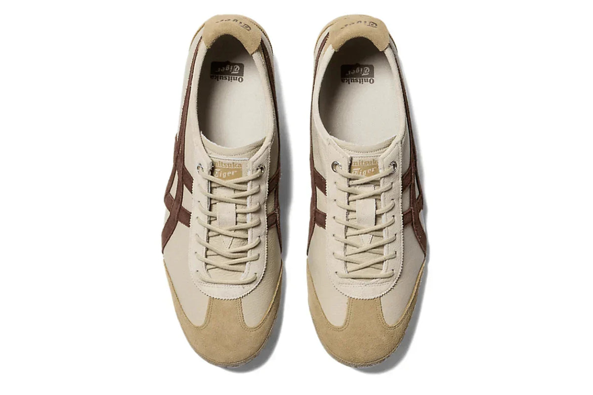 Tênis Onitsuka Tiger Mexico 66 SD Vin Putt Dark Brown Bege detalhe do solado