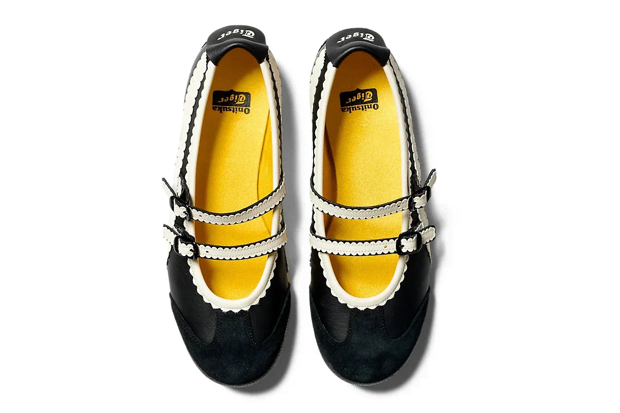 Tênis Onitsuka Tiger Mexico 66 TGRS Black/Cream Preto vista traseira