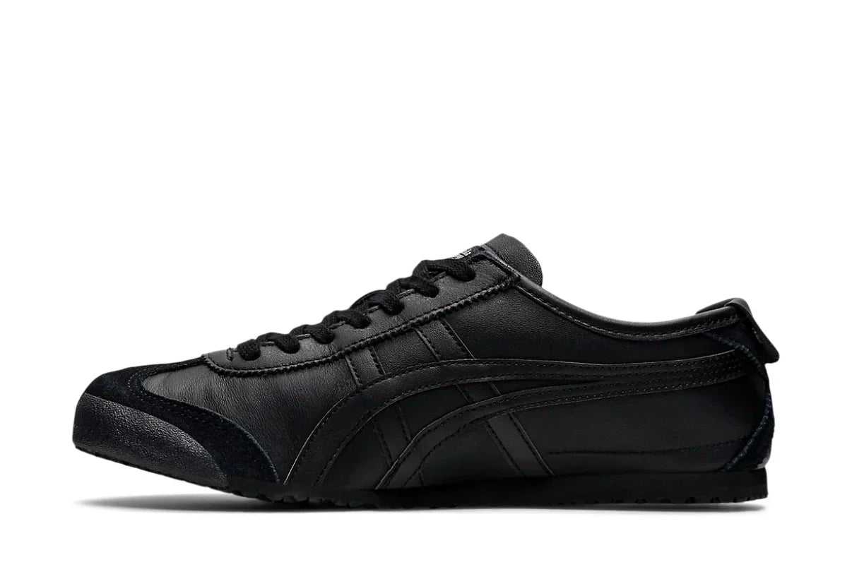 Tênis Onitsuka Tiger Mexico 66 Triple Black Preto detalhe do material