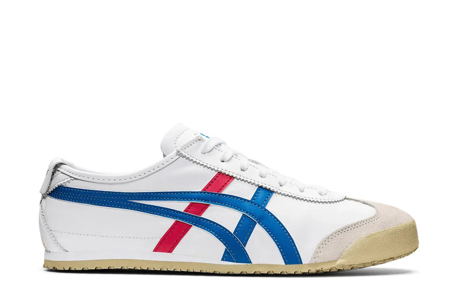Tênis Onitsuka Tiger Mexico 66 White Blue Branco vista superior
